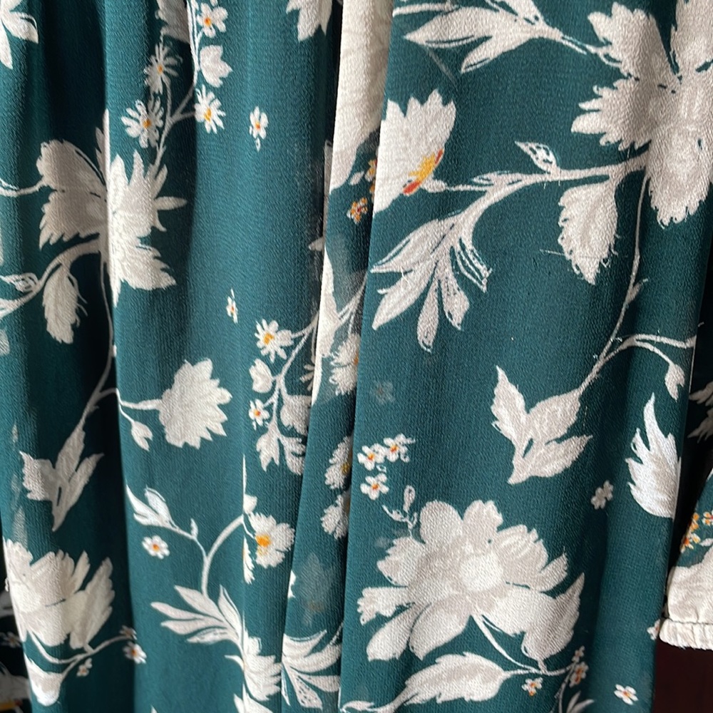 Torrid Dark Green Floral Dress - Picture 5 of 13